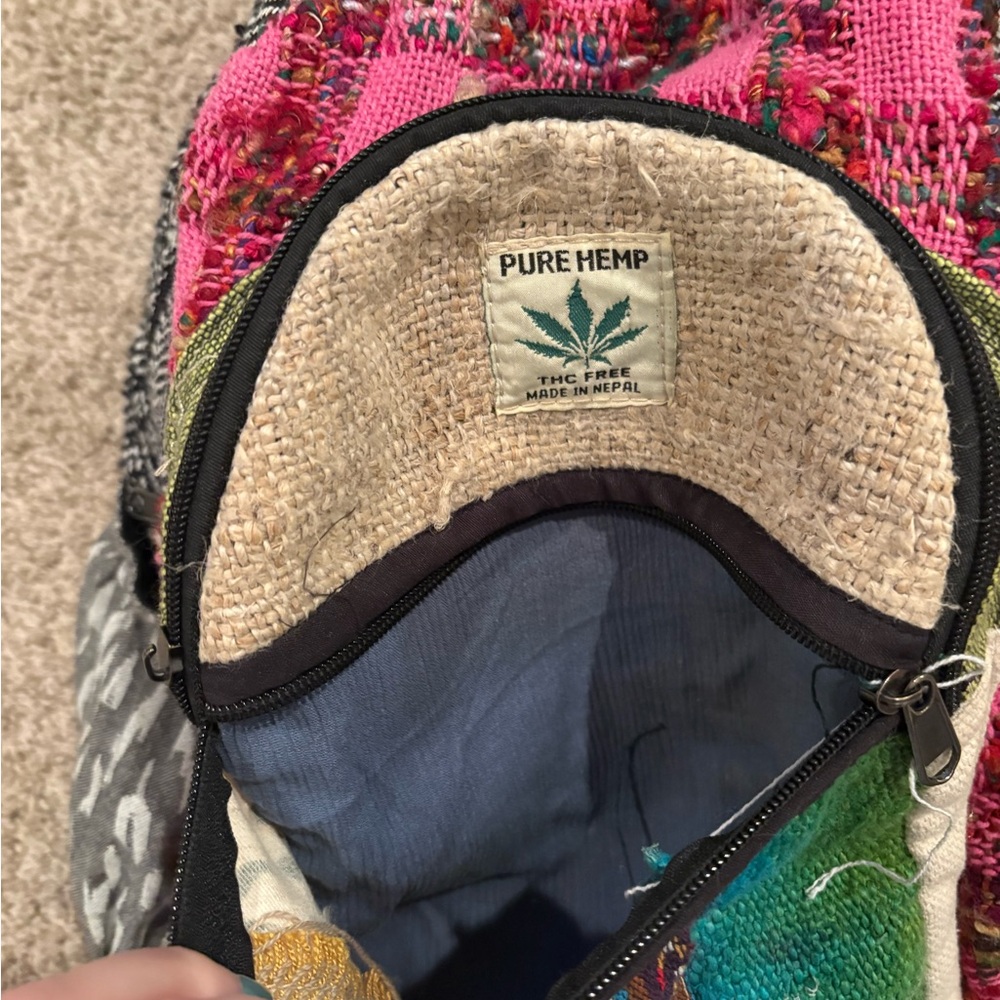 Colorful Pure Hemp Backpack - image 2